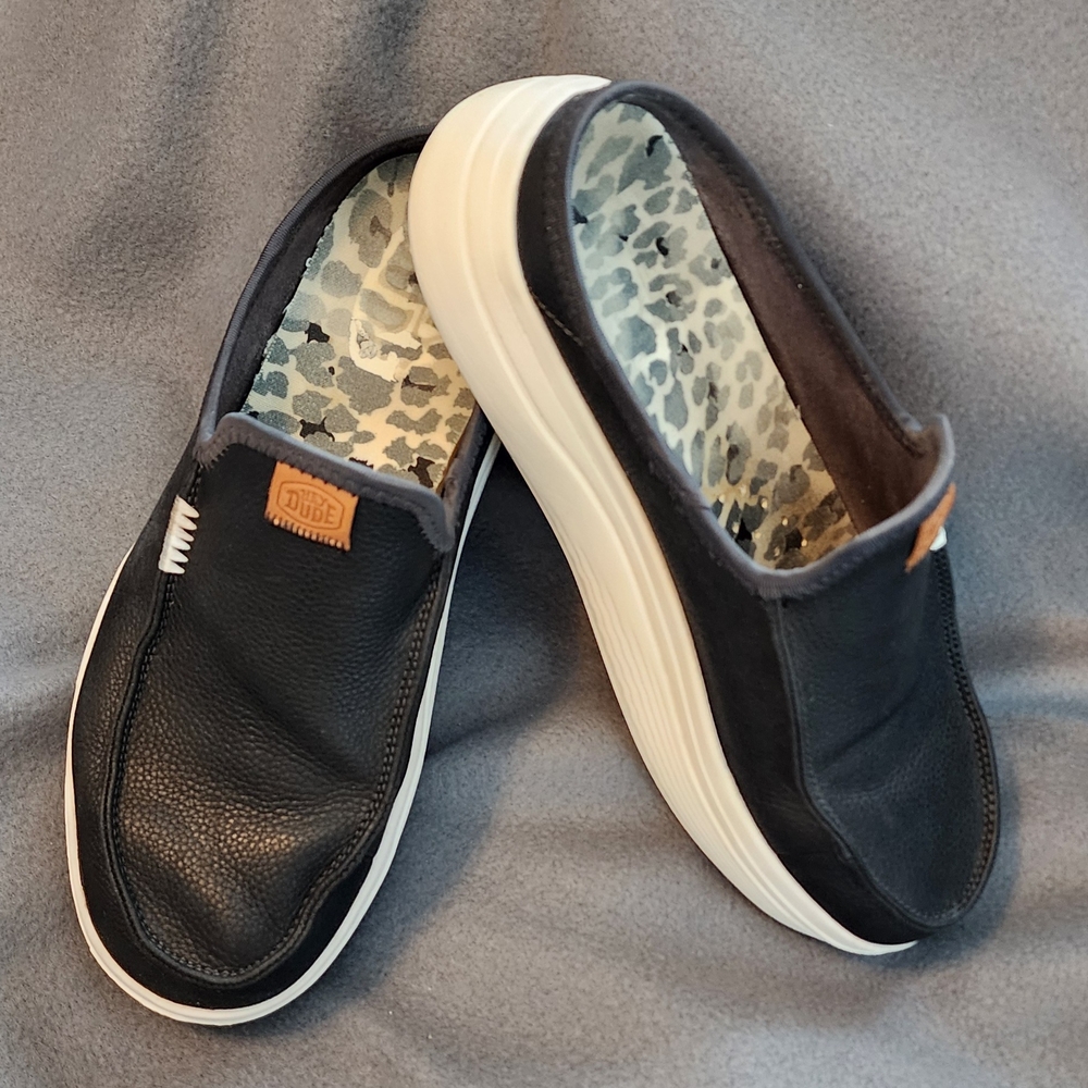 Hey Dude Women's Austin Lift Platform - Black Leather